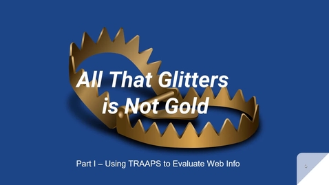 Thumbnail for All That Glitters-Part I