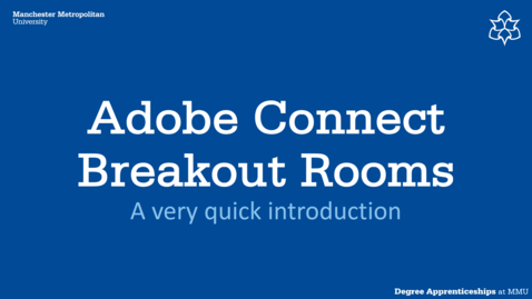 Thumbnail for entry Adobe Connect breakout rooms: a very quick introduction