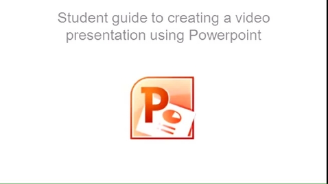 Thumbnail for entry student guide on how to create a video in powerpoint