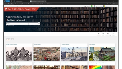 Thumbnail for Archives Unbound intro video