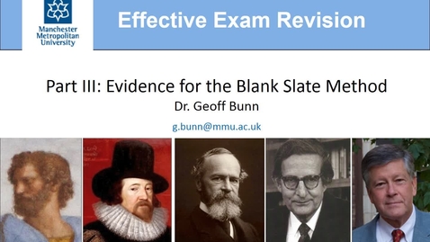 Thumbnail for entry Effective Exam Revision, Part III