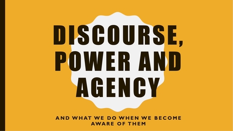 Thumbnail for entry Discourse, Power and Agency podcast Mapping the Territory