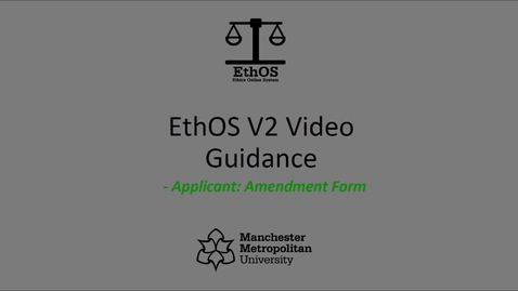 Thumbnail for Applicant Guide 4 - EthOS V2 - Amendments