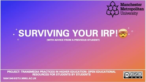 Thumbnail for Independent Research Project- Advice VID by Megan Benyon
