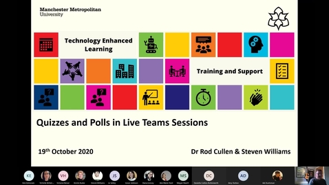Thumbnail for entry Quizzes and Polls in Live Teams Sessions - 19 oct 2020