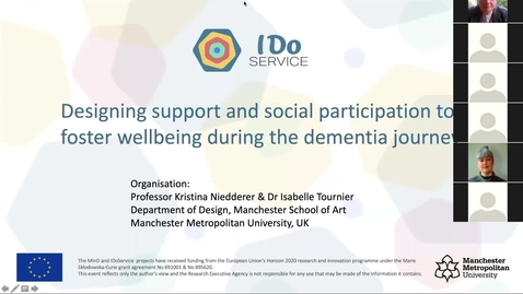 Thumbnail for Webinar - Designing support and social participation to foster wellbeing during the dementia journey - 19 May 2021