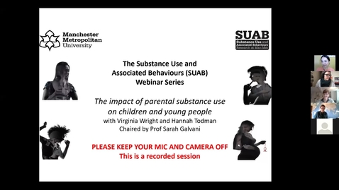 Thumbnail for SUAB webinar: The impact of parental substance use on children and young people