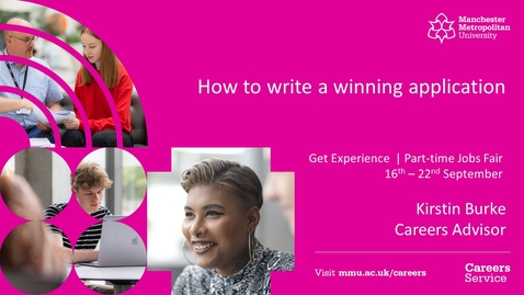 Thumbnail for entry How to Write a Winning Application  - Get Experience &amp; Part-Time Jobs Fair 2021