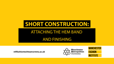 Thumbnail for Short Construction Attaching the hem band and finishing off