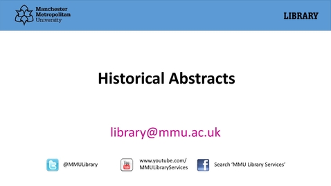 Thumbnail for entry Historical Abstracts