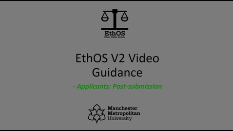 Thumbnail for Applicant Guide 3 - EthOS V2 - Post submission checks