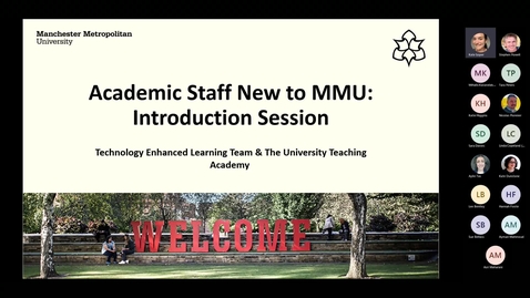 Thumbnail for entry Academic Staff new to Man Met ,May 2022 Session
