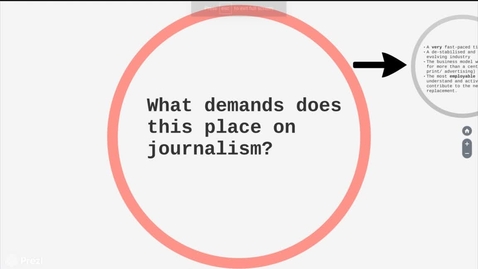 Thumbnail for Advanced Journalism 2 Lecture 1, Part 2, The changing business of news