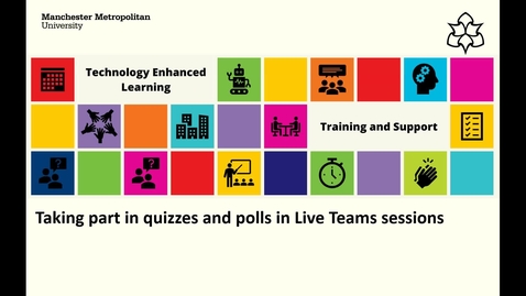 Thumbnail for entry Taking part in Quizzes and Polls in Live Teams Sessions - Student Options