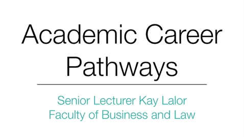 Thumbnail for Senior Lecturer Kay Lalor