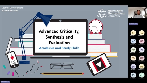Thumbnail for Study Skills: Advanced Criticality, Synthesis and Evaluation -SPP/MPP 1.7.25