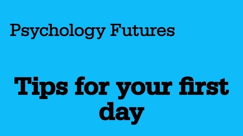 Thumbnail for Tips for first day