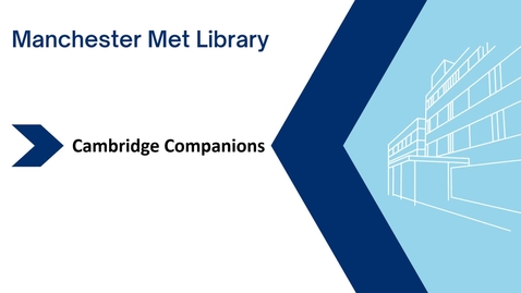 Thumbnail for Cambridge Companions
