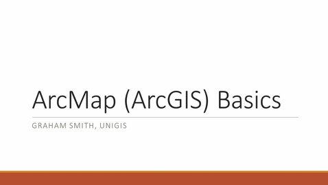 Thumbnail for entry ArcMap Basics