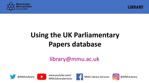 Thumbnail for UK Parliamentary papers