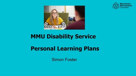 Thumbnail for entry Setting up a Personal Learning Plan (PLP) at MMU