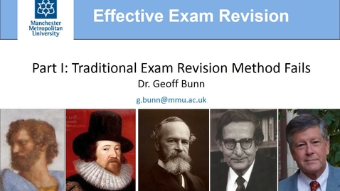 Thumbnail for entry Effective Exam Revision, Part I
