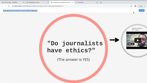 Thumbnail for entry Law &amp; ethics, Lecture 1, part 1 - Do journalists have ethics?