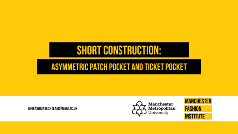Thumbnail for Short construction Asymmetric Patch Pocket and Ticket Pocket