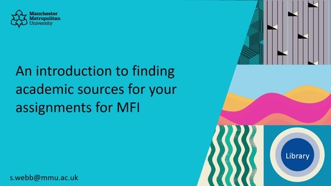Thumbnail for An introduction to finding academic sources for your assignments: part 1