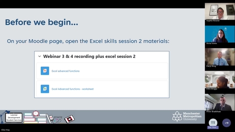Thumbnail for Webinar2 - Excel session 2 &amp; Assignment workshop 11-5-26