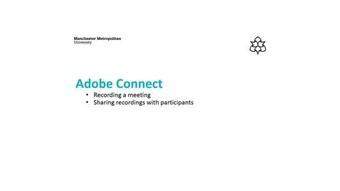 Thumbnail for entry Recording Adobe Connect Meetings and Webinars
