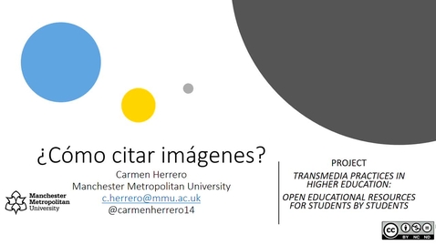 Thumbnail for ¿Cómo citar imágenes?  by Carmen Herrero