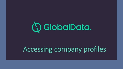 Thumbnail for entry Global Data: accessing company profiles