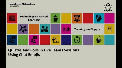 Thumbnail for entry Quizzes and Polls in Live Teams Sessions - Using Chat Window Emojis