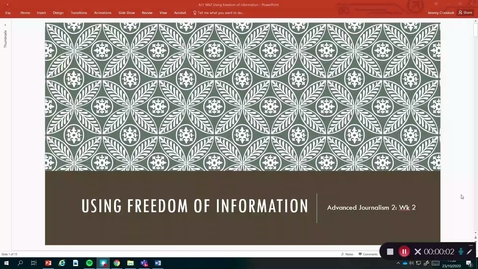 Thumbnail for Advanced Journalism 1: Using Freedom of Information Requests