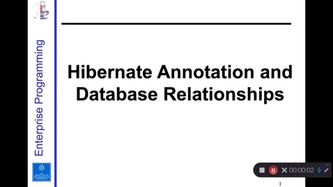 Thumbnail for entry Hibernate Annotation and Database Relationships