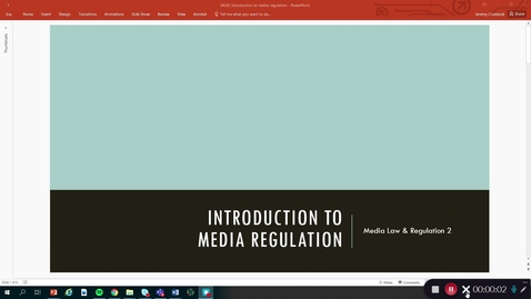 Thumbnail for Media Law and Regulation 2: Introduction to Media Regulation