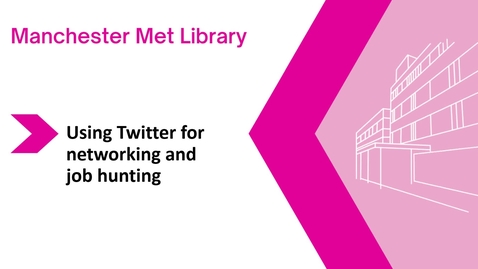 Thumbnail for Using Twitter for networking and job hunting
