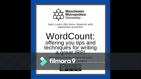 Thumbnail for entry WordCount-Episode 6 ( Academic writing). A podcast offering you tips and techniques for writing a great independent research project.mp4