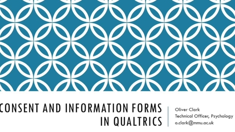 Thumbnail for Consent and information forms in Qualtrics