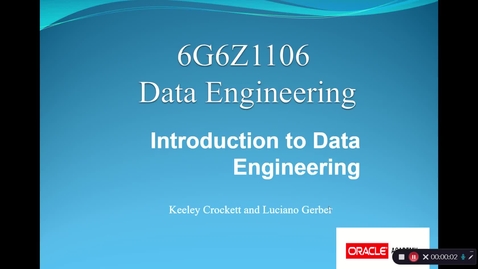 Thumbnail for entry  Inroduction to Data Engineering Part 1 V2
