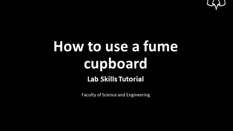 Thumbnail for entry How to use a fume cupboard