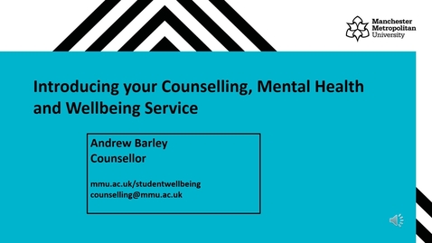 Thumbnail for entry Counselling, Mental Health and Wellbeing Service - Webinar