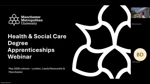 Thumbnail for Chartered Manager Health and Social Care Degree Apprenticeship Insight webinar
