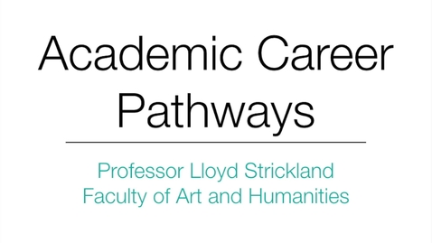 Thumbnail for entry Professor Lloyd Strickland