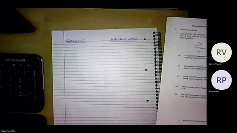 Thumbnail for 6F5Z2017 - SPECTROSCOPY AND INSTRUMENTAL ANALYSIS Webinar -Dr Sutcliffe 11/3/2026