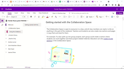Thumbnail for entry Microsoft Class Notebook - assigning groups of students to collaboration areas