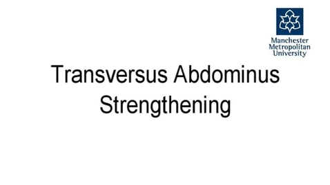 Thumbnail for entry Transversus Abdominus Strengthening