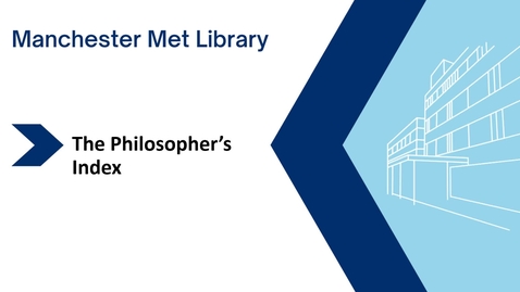 Thumbnail for The Philosopher's Index