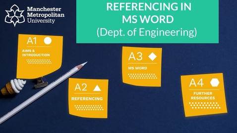 Thumbnail for entry Referencing in MS Word (Dept. of Engineering)